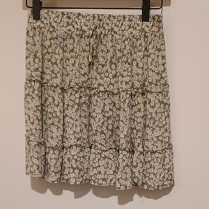Floral Green Skirt